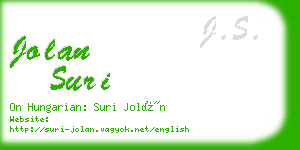 jolan suri business card